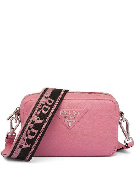 prada logo plaque zipped crossbody bag|PRADA Branded.